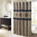 Donovan - Embroidered Shower Curtain - Navy - Madison Park - Shower Curtains - Elite Enclave Home