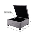 Aspen - Ottoman - Charcoal - Madison Park - Storage Ottomans - Elite Enclave Home