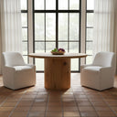 Maisie - Rolling Dining Chair - Flecked Oat - Moe's Home Collection - Arm Chairs - Elite Enclave Home