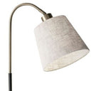 Metal Desk Table Lamp With White Shade - Natural Brown
