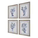 Shibori Coral - Framed Prints (Set of 4) - Light Gray - Uttermost - Framed Print Sets- Elite Enclave Home