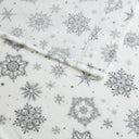 Micro Fleece - Sheet Set - Gray Snowflake