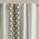 Imani - 50x95" Printed Curtain Panel With Stripe And Lining - Green - INK+IVY - Curtains & Drapes - Elite Enclave Home