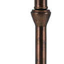 Metal Round Table Lamp With White Drum Shade - Rust - HomeRoots - Table Lamps - Elite Enclave Home