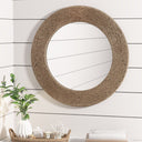 Cove - Round Jute Mirror - Brown - Madison Park - Wall Mirrors - Elite Enclave Home