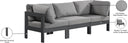 Nizuc - Outdoor Patio 3 Seat Modular Sofa With Gray Frame