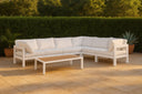 Nizuc - Outdoor Patio 6 Piece Modular Sectional With White Frame - Meridian Furniture - Stationary Sectionals- Elite Enclave Home