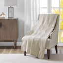 Tuscany - Oversized Quilted Throw - Cream - Madison Park - Throws - Elite Enclave Home