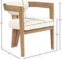 Carlyle - Dining Chair With Natural Frame - Meridian Furniture - Arm Chairs - Elite Enclave Home
