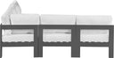 Nizuc - Outdoor Patio 5 Piece Modular Sectional With Gray Frame - Meridian Furniture - Stationary Sectionals- Elite Enclave Home