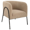 Jacobsen - Tan Shearling Barrel Chair