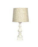 With Tan Empire Shade - Antiqued White
