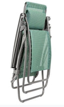 Metal Outdoor Zero Gravity Chair With Green Cushion - Green