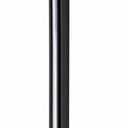 Dramatic Floor Lamp Bell Shaped Base In Nickel Finish Metal - Black
