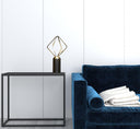 Geometric Pedestal Contemporary Table or Desk Lamp - Silver
