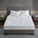 Signature - King Dobby Cotton Waterproof Mattress Pad - White