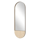 Russo - Travertine Tall Oval Mirror - Bronze / Brown / Gold - Uttermost - Accent Mirrors - Elite Enclave Home