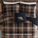 Alton - King Down Alternative Comforter Set - Brown / Black