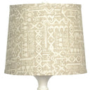 With Tan Empire Shade - Antiqued White