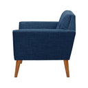 Newport - Wide Mid - Century Modern Lounge Chair (Set of 2) - Blue - INK+IVY - Chair Sets - Elite Enclave Home