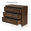 Bowtie - 3 Drawer Mid-Century Chest - Dark Brown