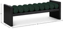 Waverly - Bench With Black Frame - Meridian Furniture - Upholstered Benches - Elite Enclave Home