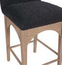 Waldorf - Boucle Stool With Natural Legs - Meridian Furniture - Counter Height (24" - 27") - Elite Enclave Home