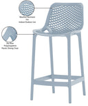 Mykonos - Outdoor Patio Stool (Set of 2) - Meridian Furniture - Stool Sets - Elite Enclave Home
