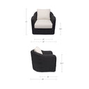 Bodhi - Outdoor Swivel Accent Chair - Charcoal / Gray - Moe's Home Collection - Swivel Chairs - Elite Enclave Home