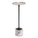 Brunson - White Marble Drink Table - Bronze / White - Uttermost - Accent Tables - Elite Enclave Home