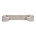 Fable - Slipcover Dining Banquette U - Shape Sectional - Beige - Moe's Home Collection - Stationary Sectionals - Elite Enclave Home