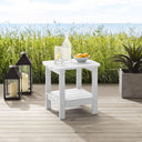 Plastic Outdoor Side Table - White