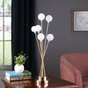 Six Light Globe Desk or Table Lamp - Yellow Gold