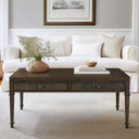 Kenna - Fluted 2 Drawer Coffee Table - Brown - Martha Stewart - Coffee Tables - Elite Enclave Home