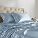 Satin - 6 Piece Queen Luxury Sheet Set - Blue