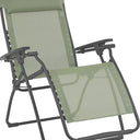 Steel Outdoor Zero Gravity Chair With Green Cushion - Green