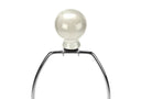 Ceramic Geometric Table Lamp With Beige Drum Shade - Cream - HomeRoots - Table Lamps - Elite Enclave Home