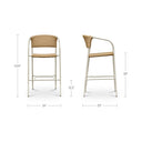 Zola - Outdoor Bar Stool - Natural - Moe's Home Collection - Bar Height (28" - 30") - Elite Enclave Home