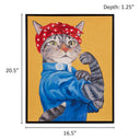 Pet Portrait - Rosie The Feline Framed Canvas Wall Art - Rosie Feline - Madison Park - Canvas Art - Elite Enclave Home