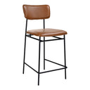 Sailor - Leather Counter Stool - Dark Brown - Moe's Home Collection - Counter Height (24" - 27") - Elite Enclave Home