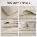 Quebec - Twin Reversible Coverlet Set - Cream