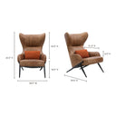 Amos - Leather Accent Chair - Brown - Moe's Home Collection - Accent Chairs - Elite Enclave Home