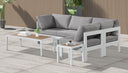 Nizuc - Outdoor Patio 4 Piece Modular Sectional With White Frame