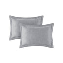 Camden - King/California King Chambray Print Solid Comforter Set - Gray