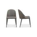 Burton - Vegan Leather Dining Chair (Set of 2) - Gray - Moe's Home Collection - Chair Sets - Elite Enclave Home