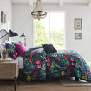Tasha - 5 Piece Comforter Set - Black