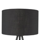 Metal Tripod Table Lamp With Black Drum Shade - Black