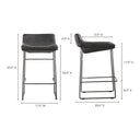 Starlet - Counter Stool Leather (Set of 2) - Onyx Black - Moe's Home Collection - Stool Sets - Elite Enclave Home