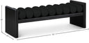Waverly - Bench With Black Frame - Meridian Furniture - Upholstered Benches - Elite Enclave Home