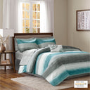 Saben - Twin Complete Comforter And Sheet Set - Aqua